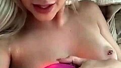 Big tits teen 18+ explores her new dildo vibrator