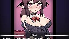 Corporate succubus fingering in game part 2