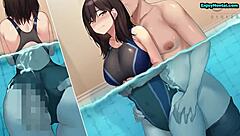 Swimming instructor anxious about her large breasts in class.