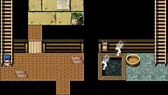 Tanned girl Natsuki enjoys naked bath in hentai game