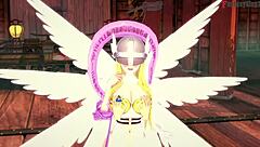 Angelwomon evolves and gets fucked in pov digimon fantasy, oh man it's so intense!!