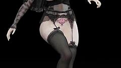 弱音裸舞抖音风mmd纯舞，3d成人动漫