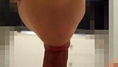 cremita in her mouth, she sucks my cock and feels it