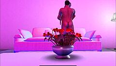 He Came Home and Discovered His Anime Wife in Hentai Cartoon Scene with Detailed Actions