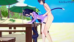 Pecorine, Karyl, and Yuuki in intense creampie sex