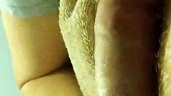 Blonde gives johnny a blowjob in this raw scene