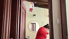 is my cute milf neighbor masturbating in the bathroom?