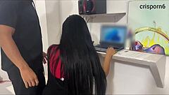 young woman in job interview turns into wild swinger party with blowjobs and doggystyle