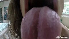 abigail mac teasing in the shower with her big tits