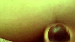 Black top spills cum over white bottom's ass