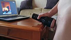 Dedicado a la mujer de mis sueños con mano en gran polla