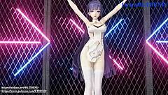 Raiden Mei in Chinese Dress Shakes Her Sexy Curves