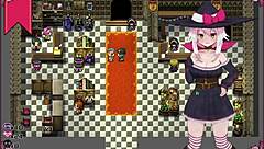 Massage chair makes witch cry in hentai game