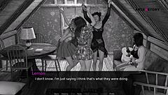 Exclamatory-Provocative Nurse Cora and Lemon in WILD GROUP SEX at Dusklight Manor!