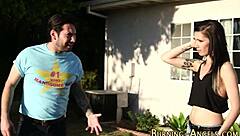 Tattooed emo girl masturbates and gets a hardcore facial from punk guy 😈