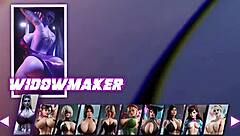 Sex game features chun li, yorha 2b, and widowmaker in anal action