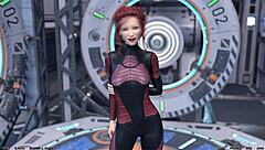 is this asian milf scientist stranded in space showcasing her project?