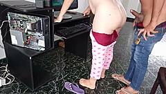 I banged my neighbor while she was alone on her computer. Her boyfriend’s a cuck, almost caught us!