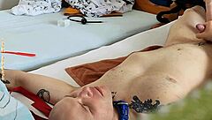 Hey, check out this hogtied twink getting rimjob and spanking fun