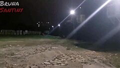 Bruna gets fucked with a big black cock in the club parking lot