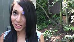 Real Amateur Teen Rides Cock Outdoors in High Definition. Leading to Intense Blowjob and Cumshot.