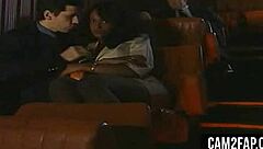 Hardcore anal group action in raw cinema setting