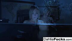 Damn! Sexy Dahlia Fingers Her Tight Pussy Hard