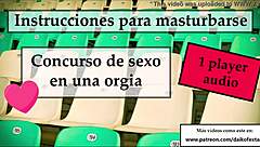 The group contest involves ladyboy orgy and femdom instructions for quick masturbation game