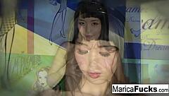 Marica Strips Her Costume Off and Teases Her Wet Pussy