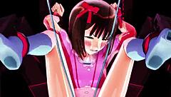 Intense 3D Anime Action in Purupuru Haruka 09 String Pulling Game