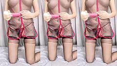 Chinese amateur with big tits gets rough anal in homemade video