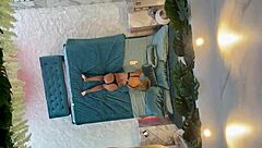 Monika fox poses naked on bed