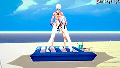 arlecchino fucking in bikini on the beach