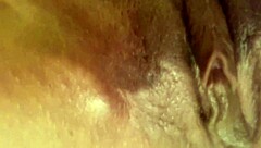 Ebony babe squirts in morning solo