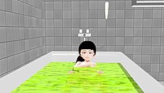 Koko A! I'll Show You Stripping Everything Off in the Bath!