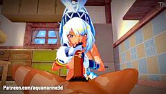 In Genshin Impact, Mualani enjoys uncensored hentai scenes in 3D cartoon style