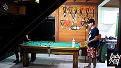 she was ready for action, husband couldn't keep up, friend helped