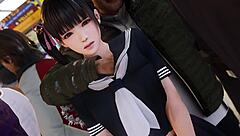 koharu gets bent over for a wild blow on the train