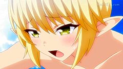 Linda Chica Rubia Enjoys a Sunny Day at the Beach in Hentai Tale