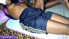 Sneaking at night to bang my curvy ebony stepsister.