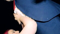 hey, check out valentina palermo giving andrea diprè wild oral outdoors