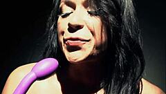 eurobabe masturbates with sex toys in bathroom