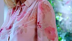 Blonde Porn Actress With Big Natural Tits Shows Off Dresses For A Skinny Fetish Walk