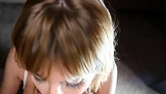 Young Stripped Babe Sucking Cock In Wild Doggy Action