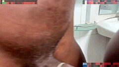 onion booty ebony slammed hard in restroom with panties shifted!