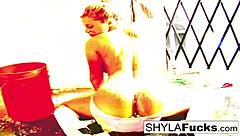 A rare erotic solo session leaves sexy Shyla Stylez feeling nude and aroused
