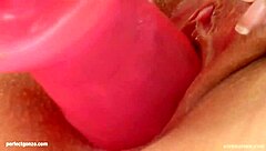 Peaches performs solo masturbation, fingering herself intensely in gonzo style on give me pink