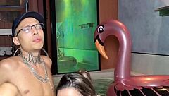 She swallowed every inch of my huge cock!