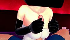 Novia Ready to Screw Wearing Enderman Mask in Love Hotel with Uncensored Raw Action