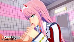 Zero Two Blowjob Hentai Anime with Sucking Sex and Pussy Play Featuring Japanese Amateurs